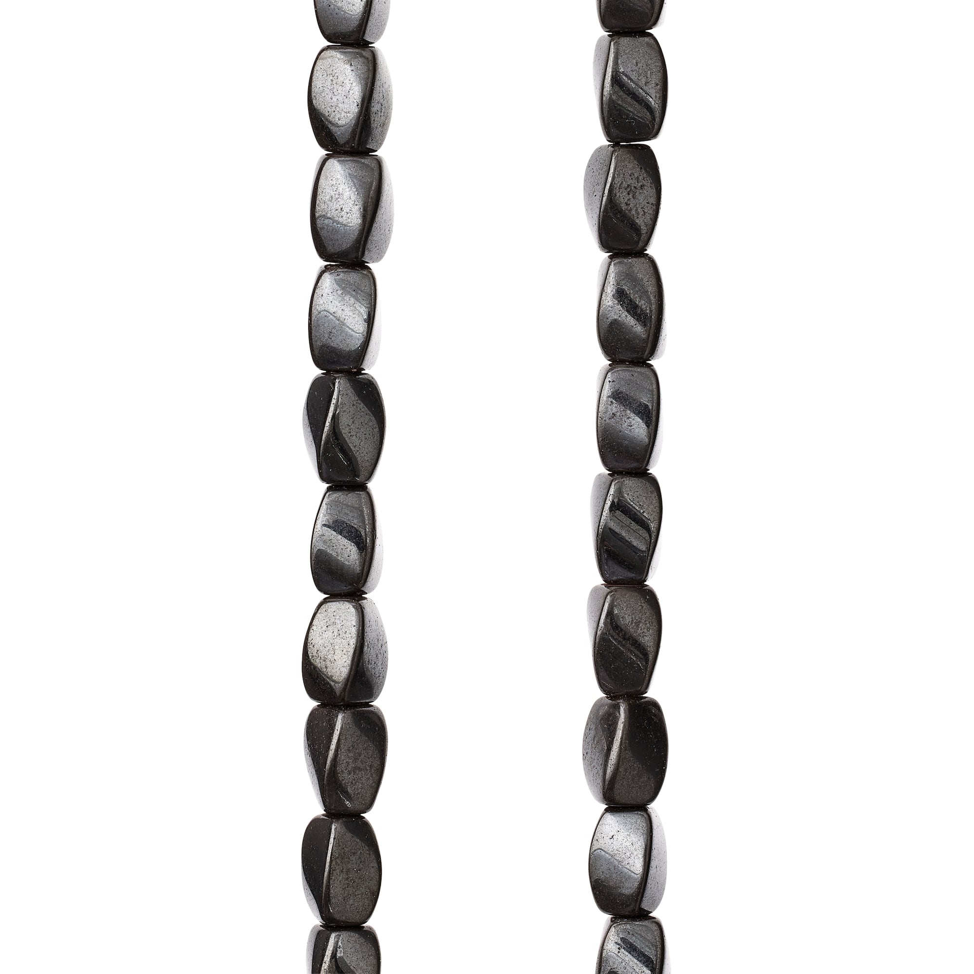 Silver Hematite Magnetic Twist Beads, 8mm by Bead Landing™